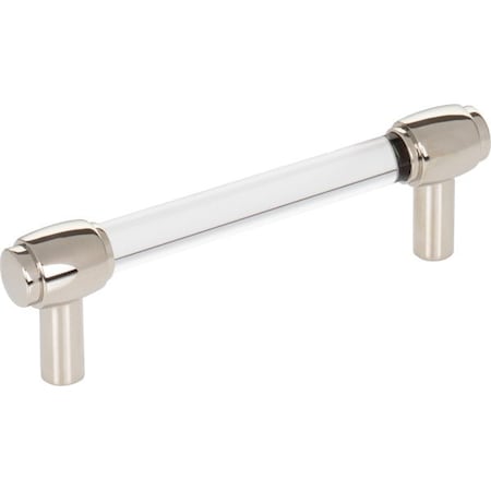 Jeffrey Alexander 96 mm Center-to-Center Polished Nickel Carmen Cabinet Bar Pull 775-96NI